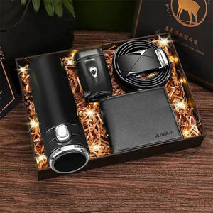 Ensemble de luxe en vente chaude, cadeau de la Saint-Valentin pour <span class=keywords><strong>homme</strong></span>, thermos avec affichage de la température + <span class=keywords><strong>parfum</strong></span> + rasoir + portefeuille + ceinture + rose/ - Product Image 3
