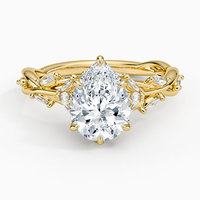 Bague Promise en Moissanite Taille Poire 3 carats, Argent 925, Filigrane Artistique, Cadeau Unique d'Anniversaire pour Femme