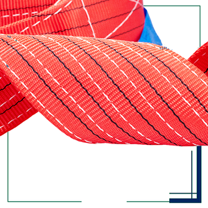 Heavy Duty 5T 6T 1M 2M 6M Gréement de sangle de levage en polyester à double boucle rouge pour la construction à usage industriel marin - Product Image 6