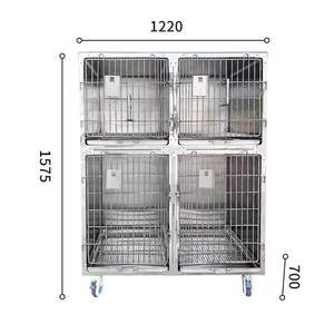 Acier inoxydable 304 Équipement vétérinaire Clinique hospitalière Angle droit Cages pour chiens Cages pour cliniques pour animaux de compagnie - Product Image 2