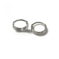 Thorrk G23 Anneau de piercing nasal en titane à clipser, segmenté 3-en-1, bijou de piercing nasal à anneau extérieur