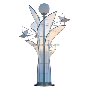 Luz LED RGB con Forma de Capullo de Flor para Monumentos Navideños (Acero Inoxidable + PC) IP65 Impermeable, Decoración Artística para Plazas de Ciudad, Iluminación de Paisajes - Product Image 6