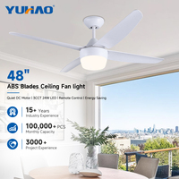 Ventilador de Techo BLDC Silencioso de 48 Pulgadas con 4 Aspas de ABS, Fabricación OEM ODM, para Villas, Resorts, Hogares, Comedores y Salas de Estar