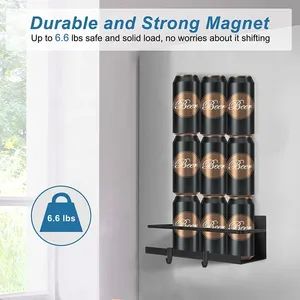 <span class=keywords><strong>Étagère</strong></span> <span class=keywords><strong>à</strong></span> <span class=keywords><strong>épices</strong></span> magnétique avec bocaux latéraux, rangement pour assaisonnements, pour réfrigérateur, four <span class=keywords><strong>à</strong></span> micro-ondes, économiseur d'espace de cuisine, organisateur suspendu - Product Image 5