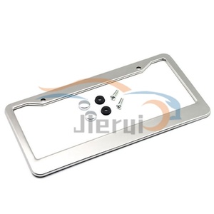 Marco de Matrícula de Acero Inoxidable Grueso Estándar Americano, Soporte para Número de Matrícula, Logotipos Personalizados - Product Image 3