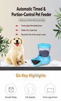 Comedero Automático para Mascotas de 4.5L, Temporizador Programable, Control de Porciones, Dispensador de Comida para Perros y Gatos, OEM, ODM, Venta al por Mayor