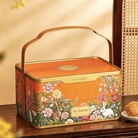 Nouvelle boîte d'emballage magnétique UV écologique pour gâteaux de lune, boîte cadeau pour le Festival de la Mi-Automne, boîte à double couche portable pour 8 ou 10 gâteaux de lune