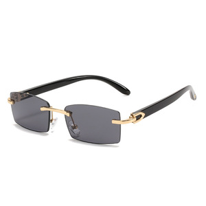 Nuevo estilo Gafas de Sol de moda para hombres Mujeres Gafas de sol sin montura de lujo - Product Image 3