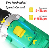 Perceuse à moteur à balais 12V, mandrin de perceuse, contrôle de vitesse infini, batterie lithium rechargeable, garantie 1 an pour le perçage