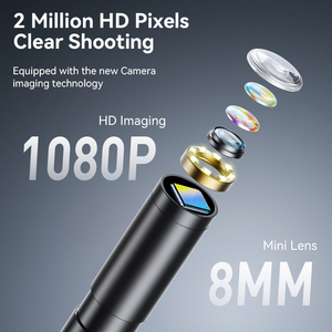 Endoscope industriel portable avec écran 4,3 pouces, caméra boroscope avec objectif étanche de 8 mm, outil d'inspection HD 2MP pour HVAC et appareils électroménagers - Product Image 3