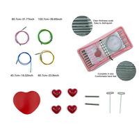 Ensemble d'aiguilles à tricoter circulaires interchangeables, 12 paires, 11 cm, aluminium argenté, amovibles, pour pulls, écharpes, travaux manuels de tissage DIY
