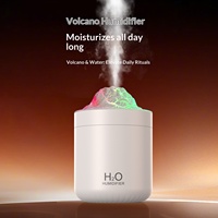 Nuevo Humidificador con Simulación de Volcán, Purificador de Aire Portátil para Auto, Atomizador Humectante Ultrasónico con Alimentación USB