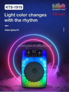 Bên Kts-1919 loa 4 inch không dây di động BT loa woofer âm thanh máy nghe nhạc với RGB ánh sáng màu TWS USB TF FM loa - Product Image 4
