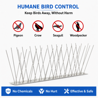 Piques anti-oiseaux flexibles en acier inoxydable 304, durables, pour la protection des panneaux solaires, des toits et des clôtures en extérieur