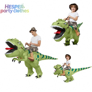 Disfraz Inflable de Dinosaurio T-Rex Verde para Adultos y Niños, para Halloween, Carnaval y Fiestas - Product Image 1