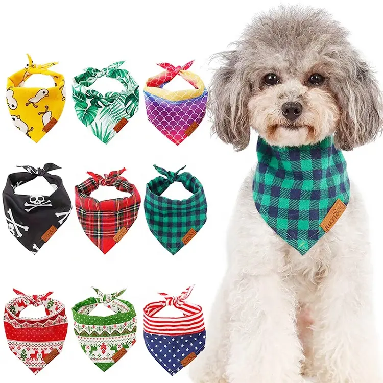 Nhiều Mẫu Thiết Kế Thời Trang Pet Dog Bow Tie Cổ Áo Khăn Quàng Cổ Chó Bandana Tam Giác Yếm Chó Kerchief