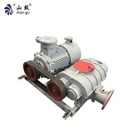 Blower Industri Tiga Lobus Tekanan Tinggi Bermotor Listrik AC Besi Cor 220V 50Hz OEM Dapat Disesuaikan