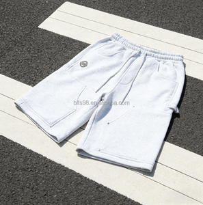 Pantalones Cortos Deportivos de Felpa para Hombre, 100% Algodón, de Alta Calidad, con Cintura Elástica y Estampado, Estilo Holgado - Product Image 2