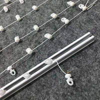 Glissières à plis ondulés pour rideaux, 60 mm, modernes, en plastique, pour rideaux à plis ondulés, glissières en plastique pour rideaux, plis ondulés