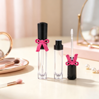 Tubes de gloss à lèvres vides uniques et mignons avec nœud et capuchon papillon, 8 ml, en plastique, pour emballage de gloss