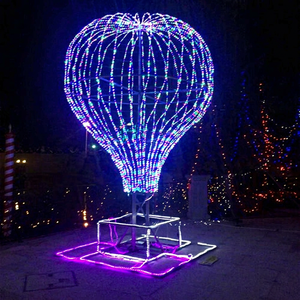 Gran Escultura Luminosa de Globo Aerostático para Centros Comerciales, Parques, Resorts, Plazas y Atracciones Navideñas - Product Image 1