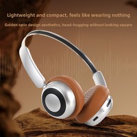 Casque circum-auriculaire ANC sans fil 5.4, best-seller KQM-02, style rétro américain avec chargement Type-C