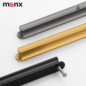 Poignées longues en alliage d'aluminium pour portes de <span class=keywords><strong>cuisine</strong></span>, armoires, meubles et tiroirs – Or, Noir, Gris – Style moderne et luxueux - Product Image 3