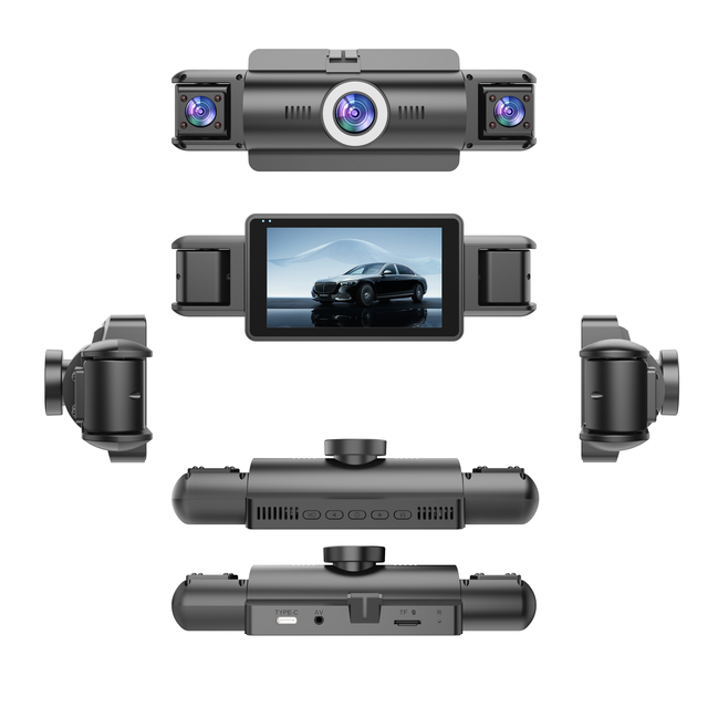 4-Channel 4K 2160P Dash Cam 3.69" IPS LCD Touch Screen Dual Lens 1-Year Warranty Parking Monitor App Control