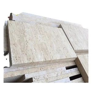 Carreaux <span class=keywords><strong>de</strong></span> travertin italien super blancs, modernes, polis, imperméables, personnalisés à partir <span class=keywords><strong>de</strong></span> grandes dalles pour usage en villa - Product Image 1