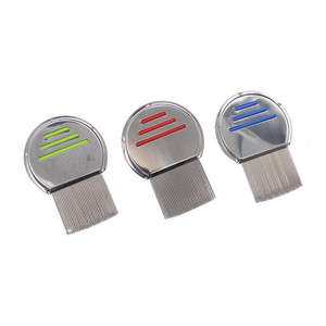 Yaeshii High quality metal thread needle magic nit free hair lice comb stainless steel Metal dense tooth lice comb flea comb