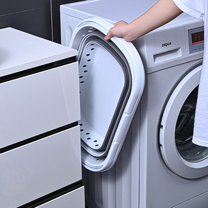 <span class=keywords><strong>Cesto</strong></span> de <span class=keywords><strong>Ropa</strong></span> Plegable de Plástico con <span class=keywords><strong>Doble</strong></span> Asa, Ahorro de Espacio Inteligente, Caja de Almacenamiento Plegable Portátil - Product Image 4