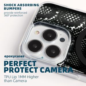 Coque de téléphone transparente antichoc avec recharge magnétique sans fil, design brillant en résine pour iPhone 15 14 13 Pro Max - Product Image 3