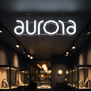 Letrero Luminoso LED Acrílico con Logotipo, 3500K Blanco Cálido, Decoración de Pared para Tiendas, Fácil Instalación - Product Image 2