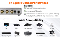 Câble audio Toslink S/PDIF en fibre optique mince de 15 pieds, blindage combiné, gaine en PVC plaqué or, CableCreation