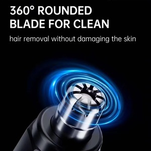CITICITY <b>Waterproof</b> Men's Painless Shaving Cordless Rechargeable Ear Nose Mini <b>Electric</b> Hair Trimmer for Travel - Product Image 6