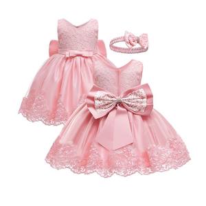Prinzessinnenkleid für Babys und Neugeborene, Blumenmädchen-Kleid für Hochzeit, Party, Geburtstag mit Tutu und Schleife - Product Image 4