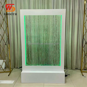 SMS Wedding Decoration <b>Backdrop</b> RGB Led Waterfall Welcome Sign <b>Backdrop</b> <b>Stand</b> Fountain Metal Water Wall Panel - Product Image 3
