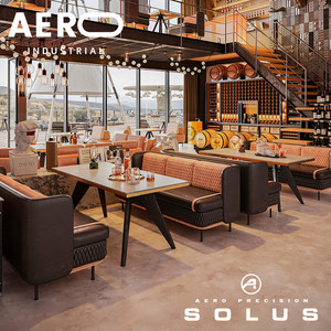 Combinaison Table et Chaises en PVC pour Bar Américain, Café, Bistro, Salle de Concerts, <span class=keywords><strong>Restaurant</strong></span> - Product Image 1