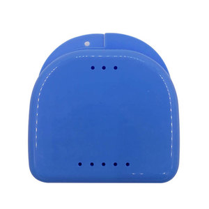 Cao cấp thông gió nha khoa trường hợp lưu giữ Mouthguard aligner chủ vệ sinh du lịch hộp W lỗ BPA miễn phí (màu xanh) - Product Image 3