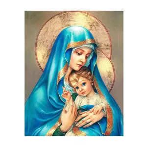 5d Painting Diy Full Drill Christian Rhinestone Embroidery Mary 5D Diy Diamond Painting Jesus