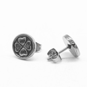 yunnique Fashion <b>Stud</b> Earrings Tibetan <b>Silver</b> Four Leaf Clover Design For Men And Women 2020 New Arrival - Product Image 1