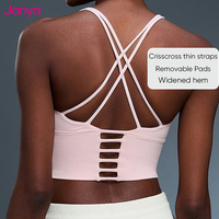 Hauts de yoga à la palangre sexy pour femmes et soutien-gorge de sport Logo personnalisé vêtements de fitness d'entraînement vêtements de sport de course à séchage rapide taille XL adultes