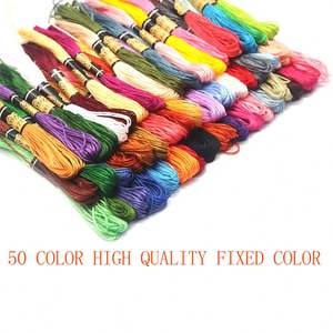 50 pelotes de fil à broder pour bracelets d'amitié, fils à broder colorés, fils à broder pour point de croix, outils de couture DIY - Product Image 4