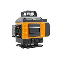 Niveau laser industriel DIY 4D 16 lignes 360 degrés haute précision avec trépied auto-nivelant et batterie Li-ion, ligne verte