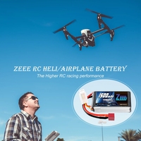 بطارية ليثيوم بوليمر Zeee 2S 7.4 فولت 60C 1500 مللي أمبير مع قابس دينز للطائرات بدون طيار والهليكوبتر والطائرات
