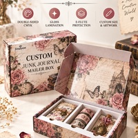 Boîte d'expédition personnalisée en carton ondulé E brillant pour journaux créatifs, emballage en papier imprimé pour kits d'abonnement e-commerce