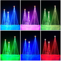 Bestseller 172LED Stern-Lichterkette RGB Wasserfall Weihnachtsbaum-Dekorationen mit Weißen Grünen Roten Farben für Außenbereich App-Steuerung