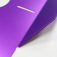 Pièces de caméra personnalisées usinées CNC, anodisées violettes, en tôle d'aluminium Al6061, sablage, surfaces lisses en aluminium CNC