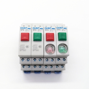 Din Rail Mount ปุ่มกดสีแดงสีเขียว <span class=keywords><strong>NP9</strong></span> 2NO 2NC สวิตช์ปุ่มกด - Product Image 2