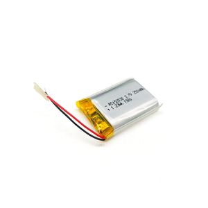 แบตเตอรี่ลิเธียมไอออนโพลิเมอร์ลิเธียมโพลิเมอร์3.7V 652030 350mAh พร้อม UL/IEC62133/kc/cb - Product Image 1